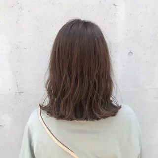 セミロング カラー ヘアアレンジ 酸性縮毛矯正🧴韓国 レイヤー/髪質改善のヘアスタイル