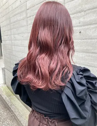 セミロング ✨色持ちの良い艶 カラー✨蟹江真世のヘアスタイル