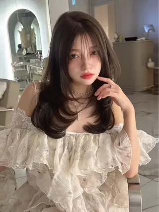 セミロング カラー 栄美容師/kiti /ボブ/ケントのヘアスタイル