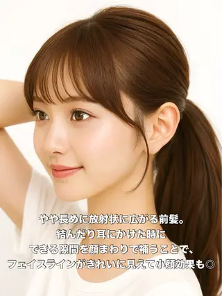 セミロング 映える顔まわり/前髪 特化 💗 ユキマのヘアスタイル