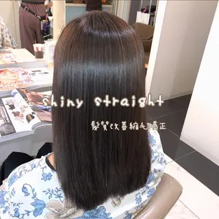 セミロング パーマ 安井　昴 💫ブリーチ縮毛矯正のヘアスタイル