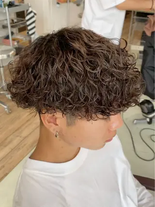 ショート パーマ メンズ fifthパーマ特化 ユウリのヘアスタイル