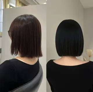 ミディアム 柔らかい縮毛矯正/ ボブ/北林のヘアスタイル