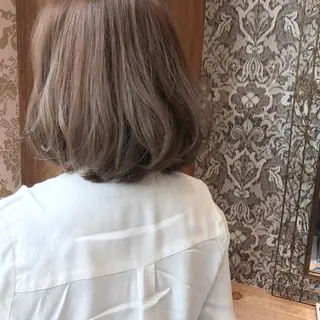 ミディアム カラー HARUNA🤍 大人ショートヘアのヘアスタイル