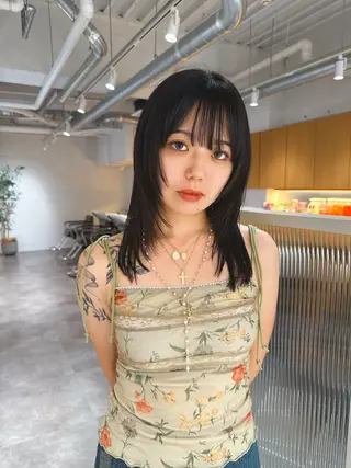 ミディアム レイヤーカット/矢野 貴規のヘアスタイル