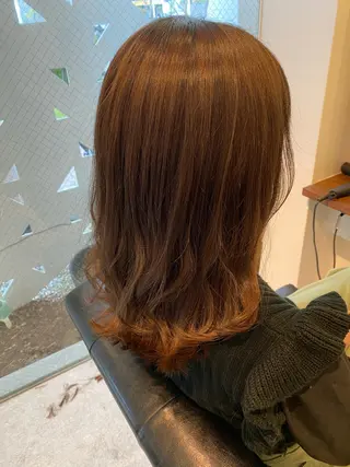セミロング カラー Rely 美空のヘアスタイル