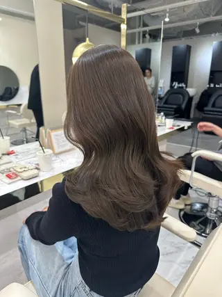 セミロング レイヤーカット/髪質 改善/momo🎀のヘアスタイル