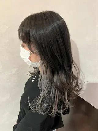 カラー nehus nagaoka所属・🖤複雑履歴ブリーチ Mizuki 🖤のヘアスタイル