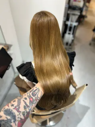 ロング カラー ヘアアレンジ ✨韓国/外国人風✨ 江原巧のヘアスタイル