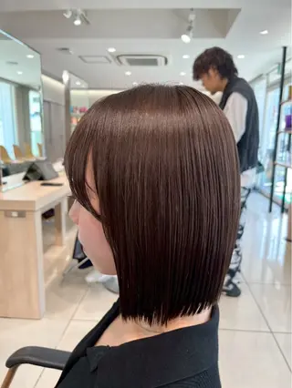 セミロング カラー 🍒カラー/縮毛🍒 こばるのヘアスタイル