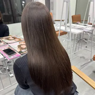 ロング カラー ヘアアレンジ ブリーチなしカラー /ベージュ/安形翔のヘアスタイル