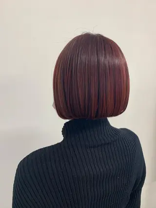 ショート カラー 色白に見える暗髪 梅田・増田のヘアスタイル