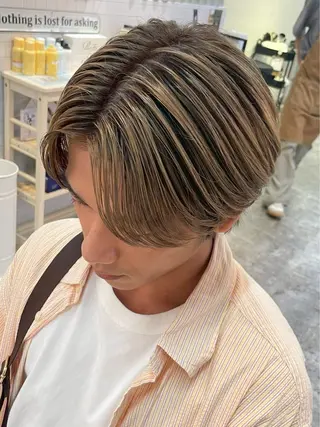 カラー メンズ 暖色カラー/艶カラー mitsuki🌴のヘアスタイル