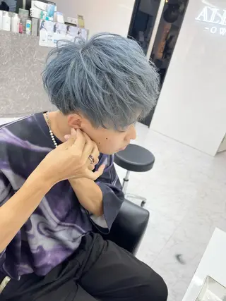 ショート カラー メンズ 𝐑𝐲𝐮𝐤𝐢 【店長】ALEAPのヘアスタイル