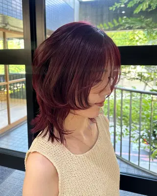 ミディアム LA KING KYOTO所属・ブリーチカラー yuraraのヘアスタイル