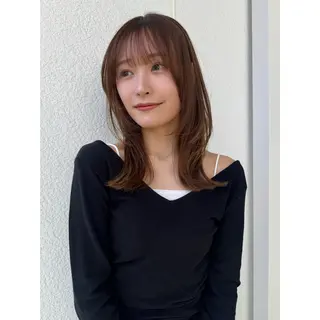 ミディアム カラー ハイライトカラー/ ハイトーン🍀白石のヘアスタイル