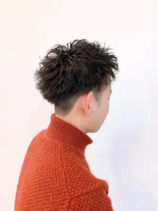 ショート パーマ メンズ sweetroom所属・12月特別価格✨/ 平塚/佐藤郁也のヘアスタイル