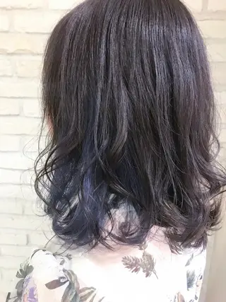 ミディアム カラー 横浜🍒ルーツカラー エクステ／RIEのヘアスタイル