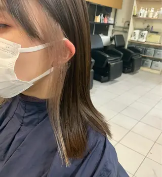 ミディアム 髪質改善ストレート/ ブリーチ／渋谷　福田のヘアスタイル