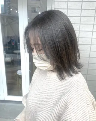 ミディアム カラー 韓国×髪質改善カラー 💎hinaのヘアスタイル