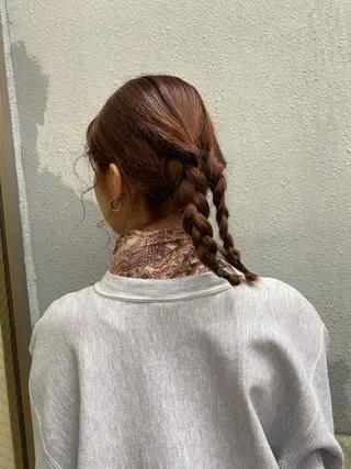 セミロング カラー パーマ ヘアアレンジ パーマ指名No1 /namiのヘアスタイル