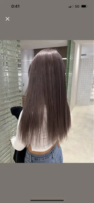 セミロング カラー ヘアアレンジ メンズ Salowin原宿ash所属・‎透明感×艶髪 ‎🫒maki🎀のヘアスタイル