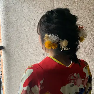 ミディアム ヘアアレンジ chouette/ 根本優希のヘアスタイル