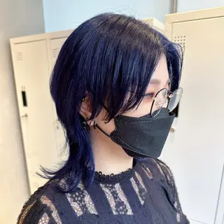 ミディアム カラー デザインカラー/パー マ🦖外岡咲希🦖のヘアスタイル