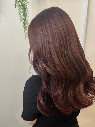 ミディアム カラー Sherry/R 三川町 ayakaのヘアスタイル