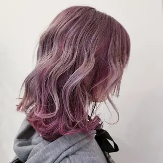 ミディアム カラー シールエクステ♦️ レイヤー♦️福田晃大のヘアスタイル