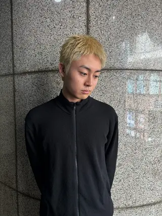 カラー メンズ スパイキーパーマ 柏NO1 藤本葉のヘアスタイル