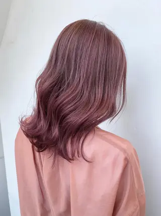 ミディアム 艶ピンク*ヘアセット 🌙shioriのヘアスタイル