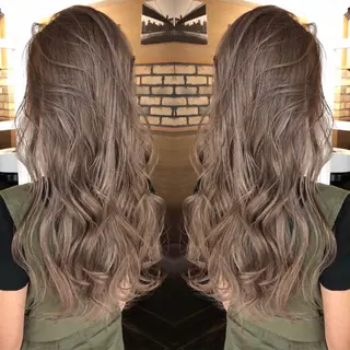 セミロング カラー 🌈プルエクステ& ハイトーン🌈関飛鳥のヘアスタイル