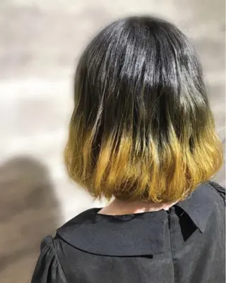 ミディアム カラー ケアブリーチ /髪質 改善/古橋圭史郎のヘアスタイル