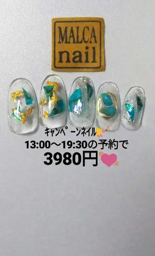 ヘアアレンジ パーマ ネイル キッズ マツエク・マツパ MALCAnail(マルカネイル)所属・荒木 莉奈のネイルデザイン