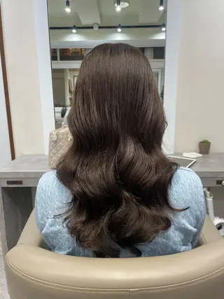 セミロング 韓国風パーマ/ヘア セット/店長みづきのヘアスタイル