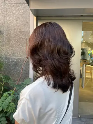 ミディアム カラー porto まなみのヘアスタイル