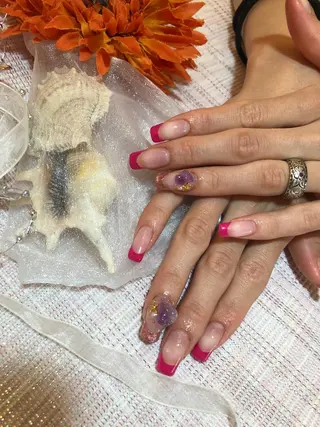 セミロング ネイル プライベートサロン HA♥NAのマツエク・マツパデザイン