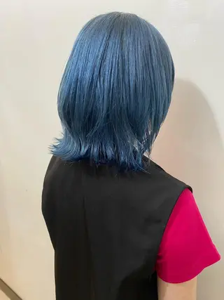 ミディアム カラー アレンジ＆ショート 💙YUKINOのヘアスタイル
