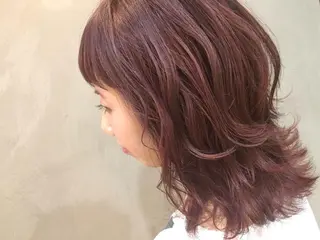 ミディアム カラー パーマ 🩷🍭中津・梅田 エリア🍬💜のヘアスタイル