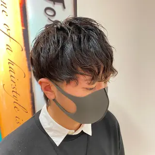 ショート パーマ メンズ 橋本 琉磨のヘアスタイル