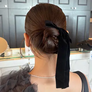 ロング ヘアアレンジ カットモデル/ セット/宮里心香のヘアスタイル