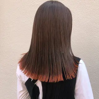 セミロング カラー ヘアアレンジ BRUNTJET所属・MAEDA MADOKAのヘアスタイル