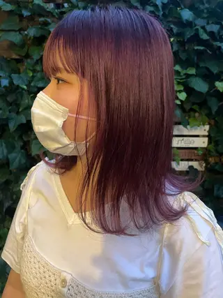 セミロング レイヤーカット/ 透明感カラーmikuのヘアスタイル