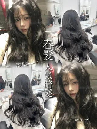 カラー 韓国風hair🖤 Maria🖤のヘアスタイル