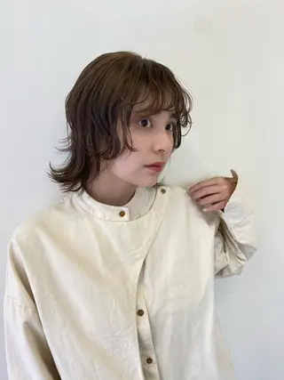 ミディアム ヘアアレンジ パーマ特化美容師 mikuのヘアスタイル