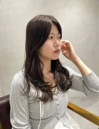 セミロング 元平 未祐のヘアスタイル