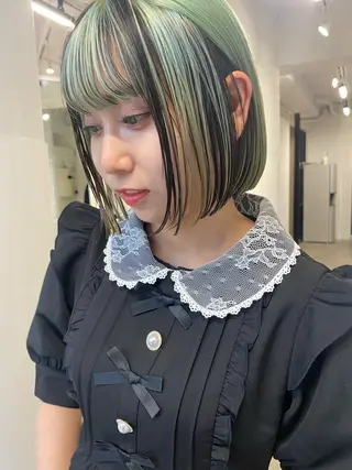 ミディアム カラー 似合わせカット/ ハイトーン/aoiのヘアスタイル