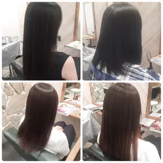 ミディアム セミロング ロング パーマ courage所属・kanako カナコのヘアスタイル