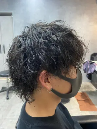 ショート パーマ メンズ ツイストスパイラル/ メンズ特化/中川誠也のヘアスタイル